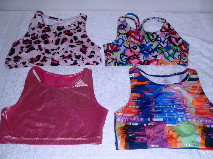 Bundle of 4 Justice Sports Bras XL