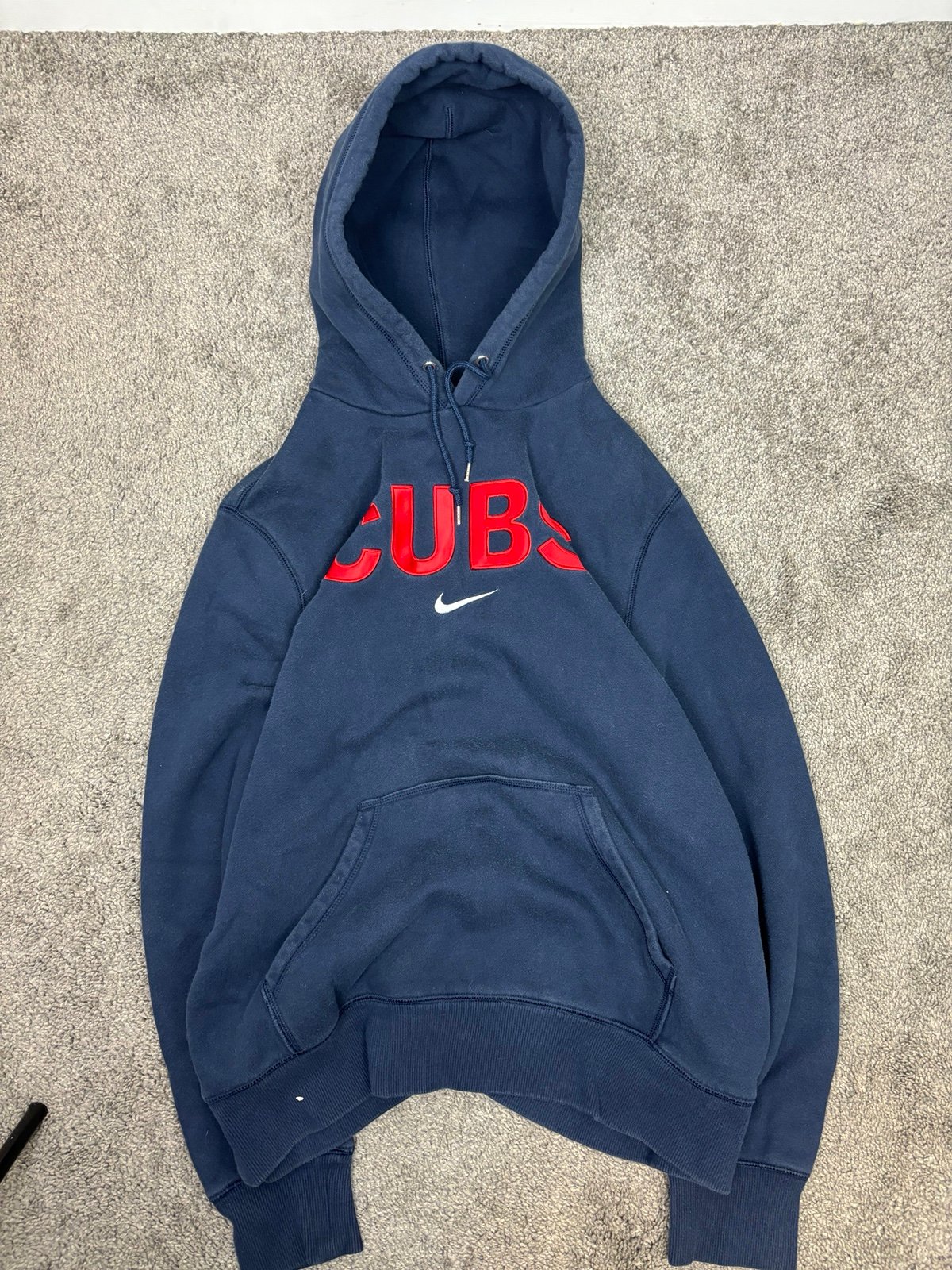 Center swoosh nike chicago cubs mlb navy hoodie