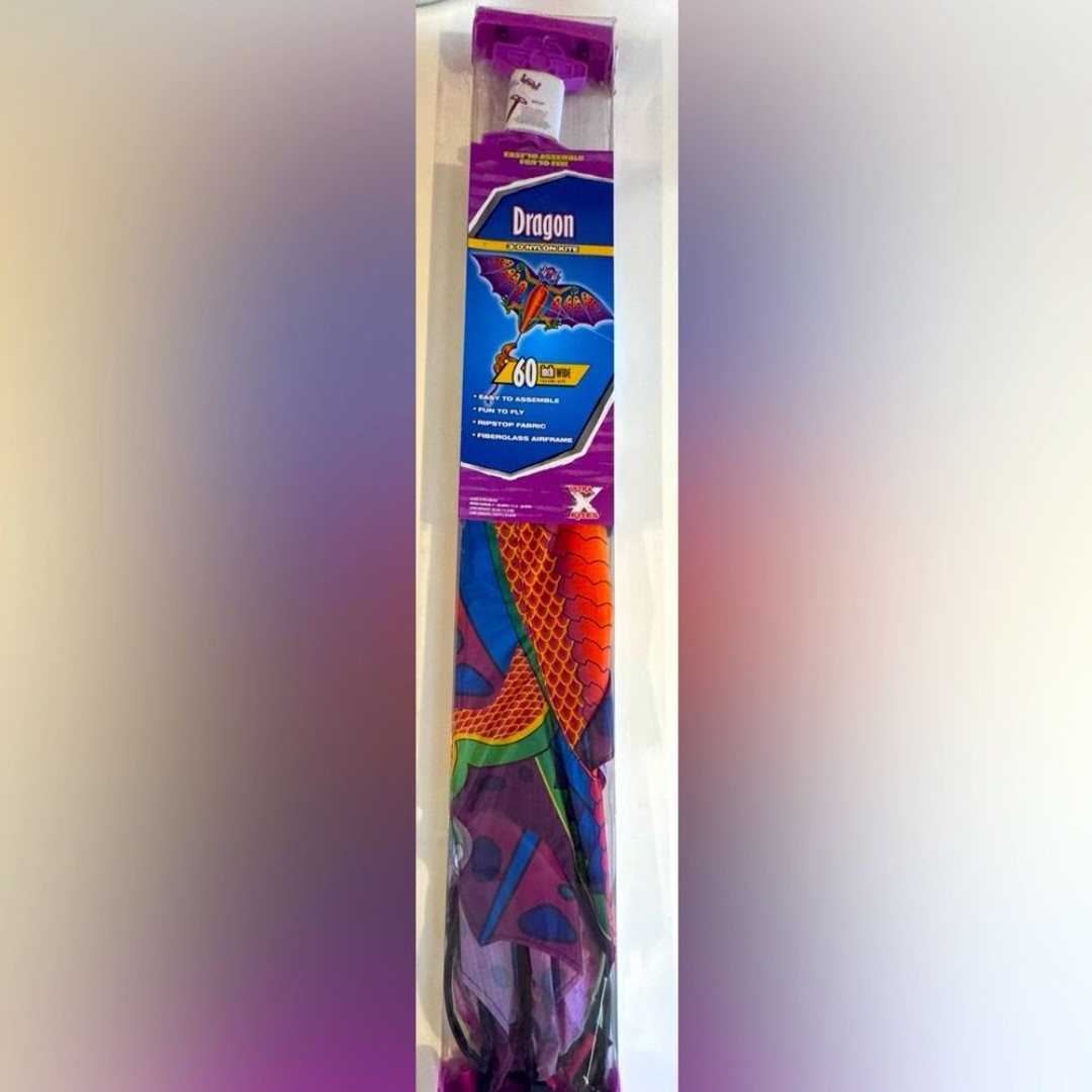 3D Dragon Ultra Kite Large 60 Wingspan Ripstop Fabric Quick Retrieve Winder