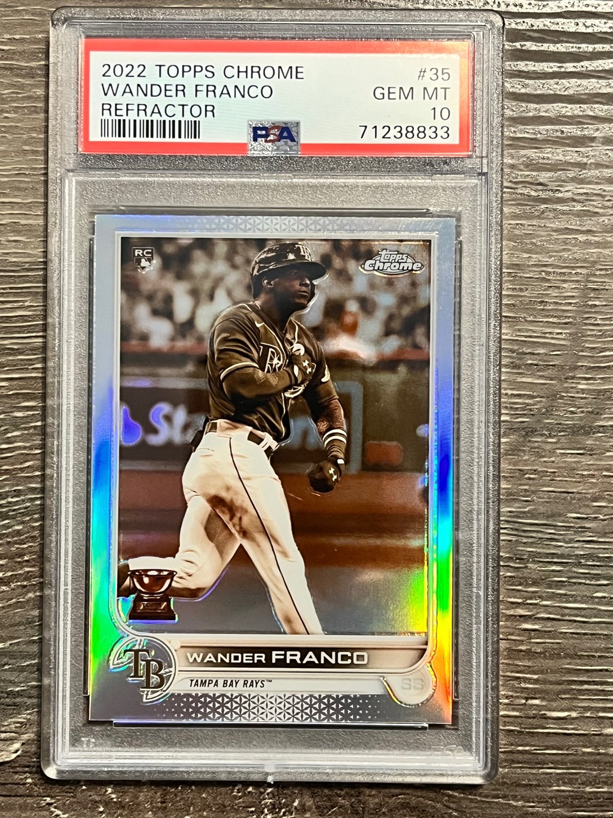 2022 Topps Chrome WANDER FRANCO Sepia Refractor SP PSA 10
