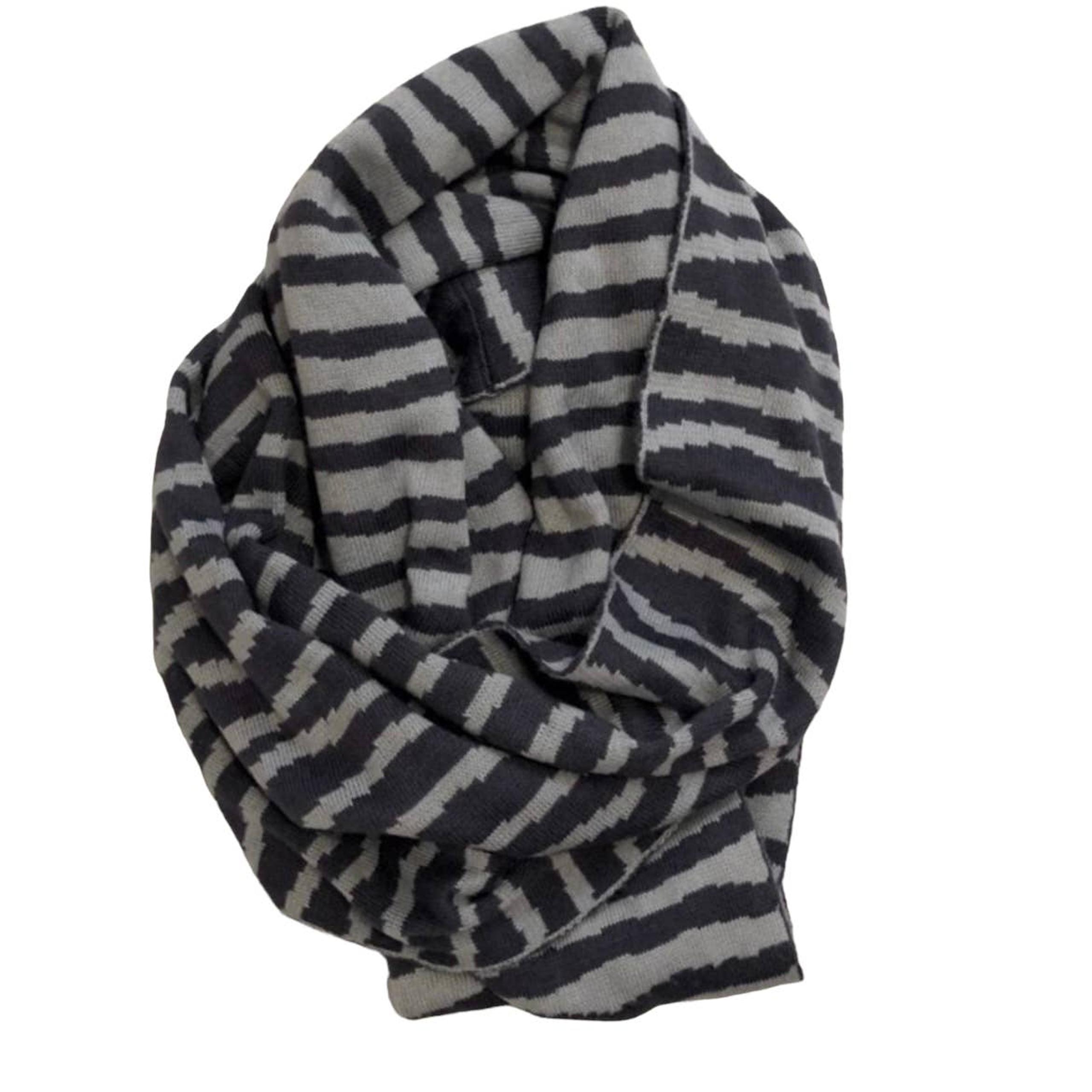 Two tone gray infinity scarf