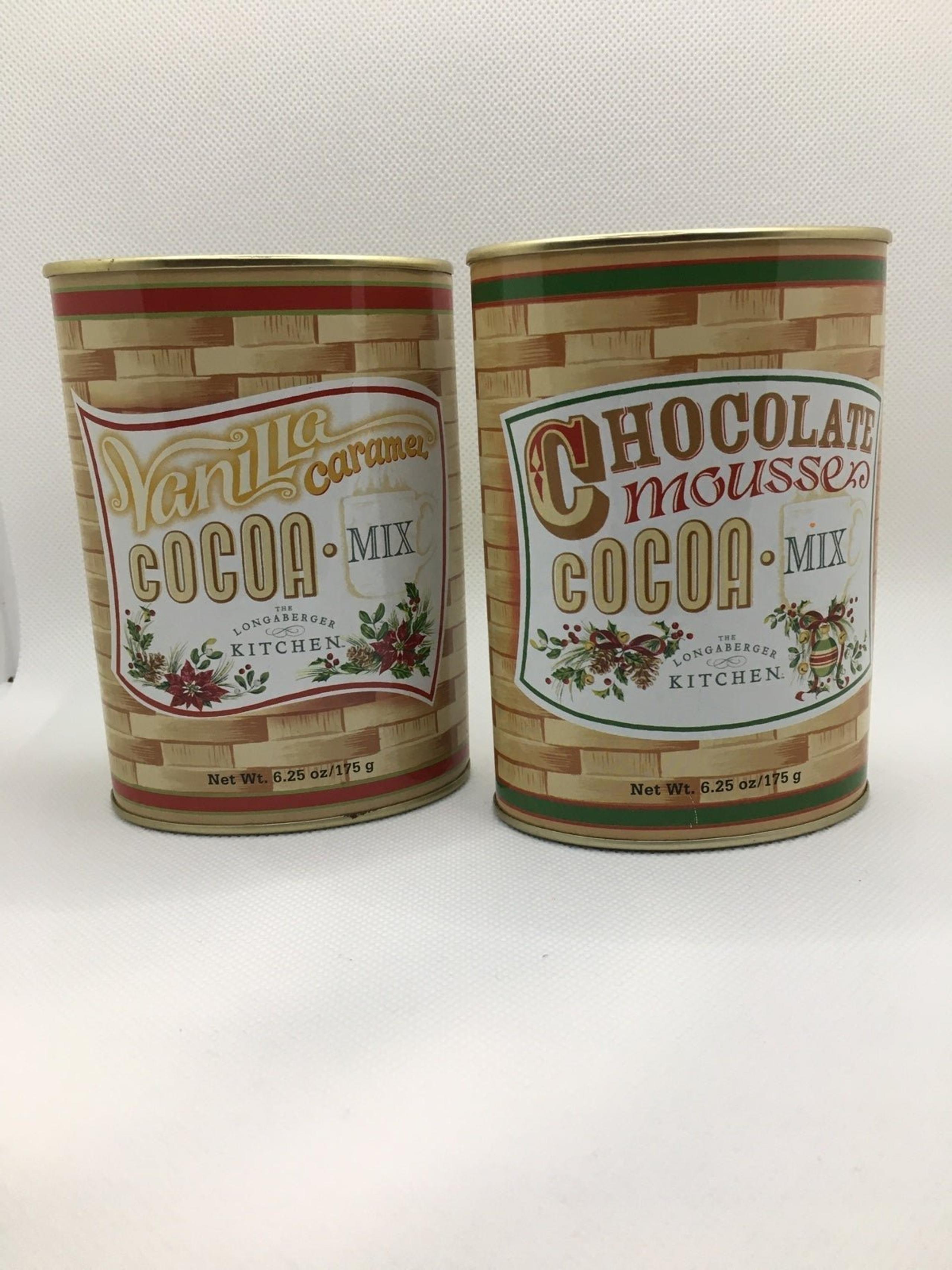 Collectable tins The Longaberger kitchen cocoa mix tins Longaberger Baskets