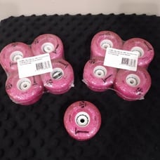 Luminous LED Quad Wheels Pink Glitter