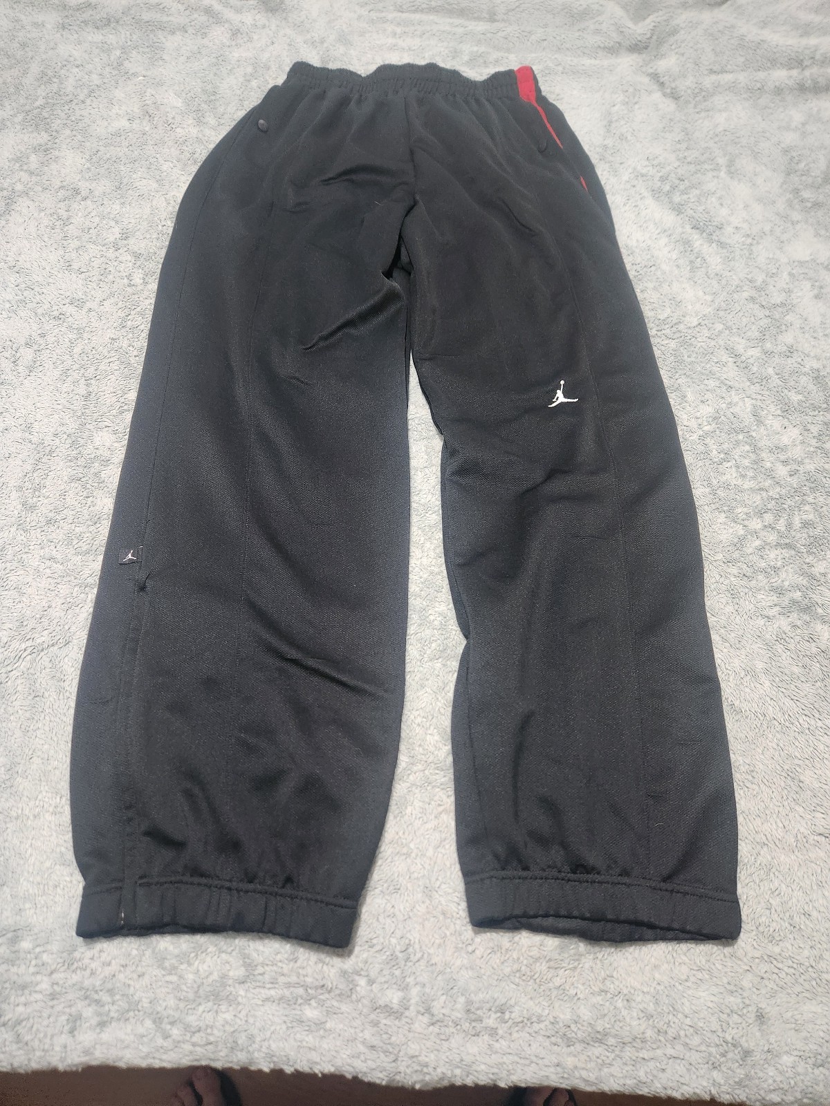 Jordan Pants Mens Large Black Red Nike AIr Jumpman Track Y2K Baggy Fit