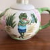 Vintage Frog Figure Eating Ice Cream Lily Pad Lane by Crystal Clear Teapot