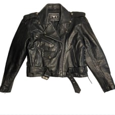 Barneys Leather Women’s Genuine Leather Biker Jacket Black Size Small