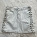 A.L.C. Jean Mini Skirt in Bone Japanese Denim Braised Detail women’s size 6