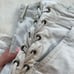 A.L.C. Jean Mini Skirt in Bone Japanese Denim Braised Detail women’s size 6