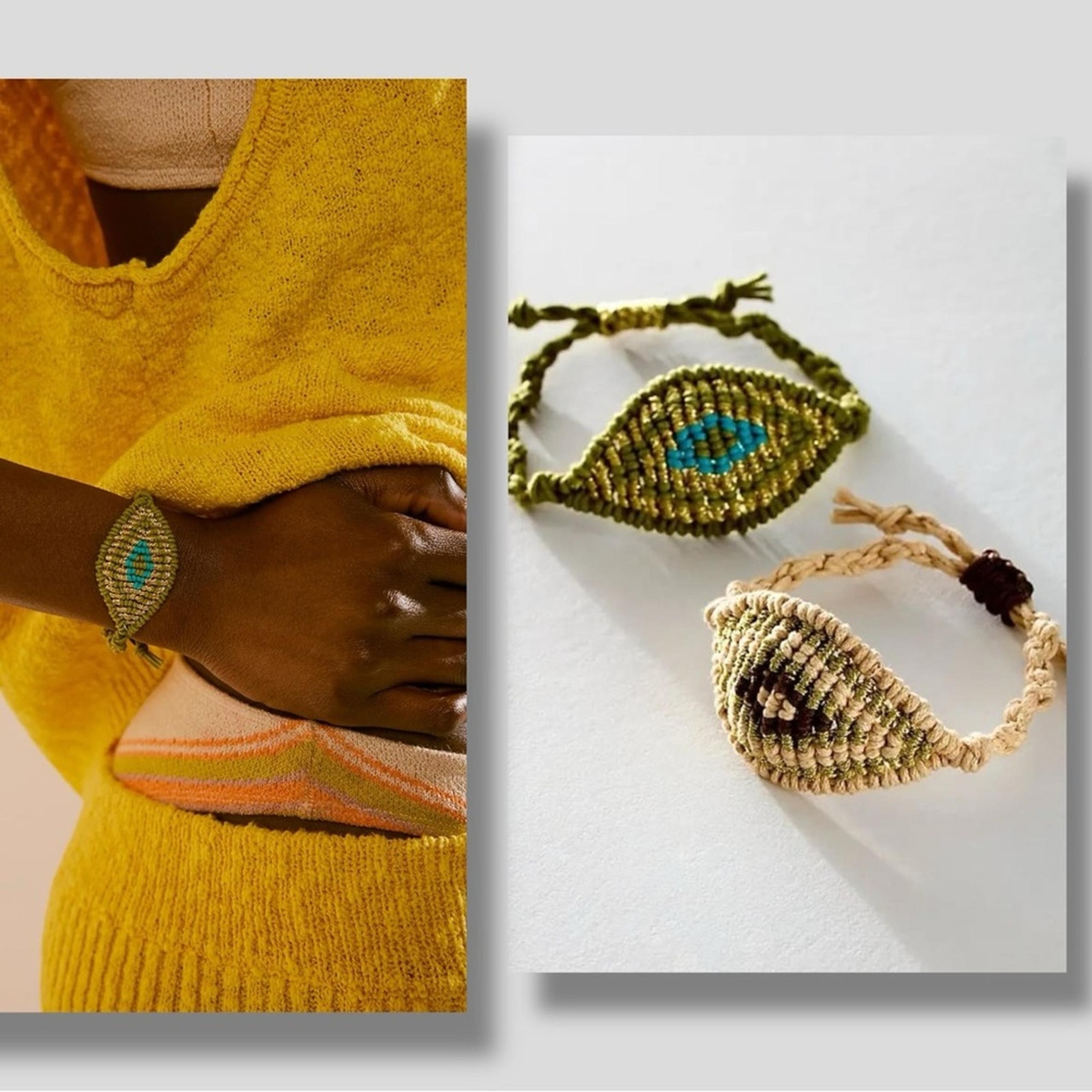 Free People Camp Braided Bracelet Lot Set of 2 NWT Macrame Beach Bohemian Hippie