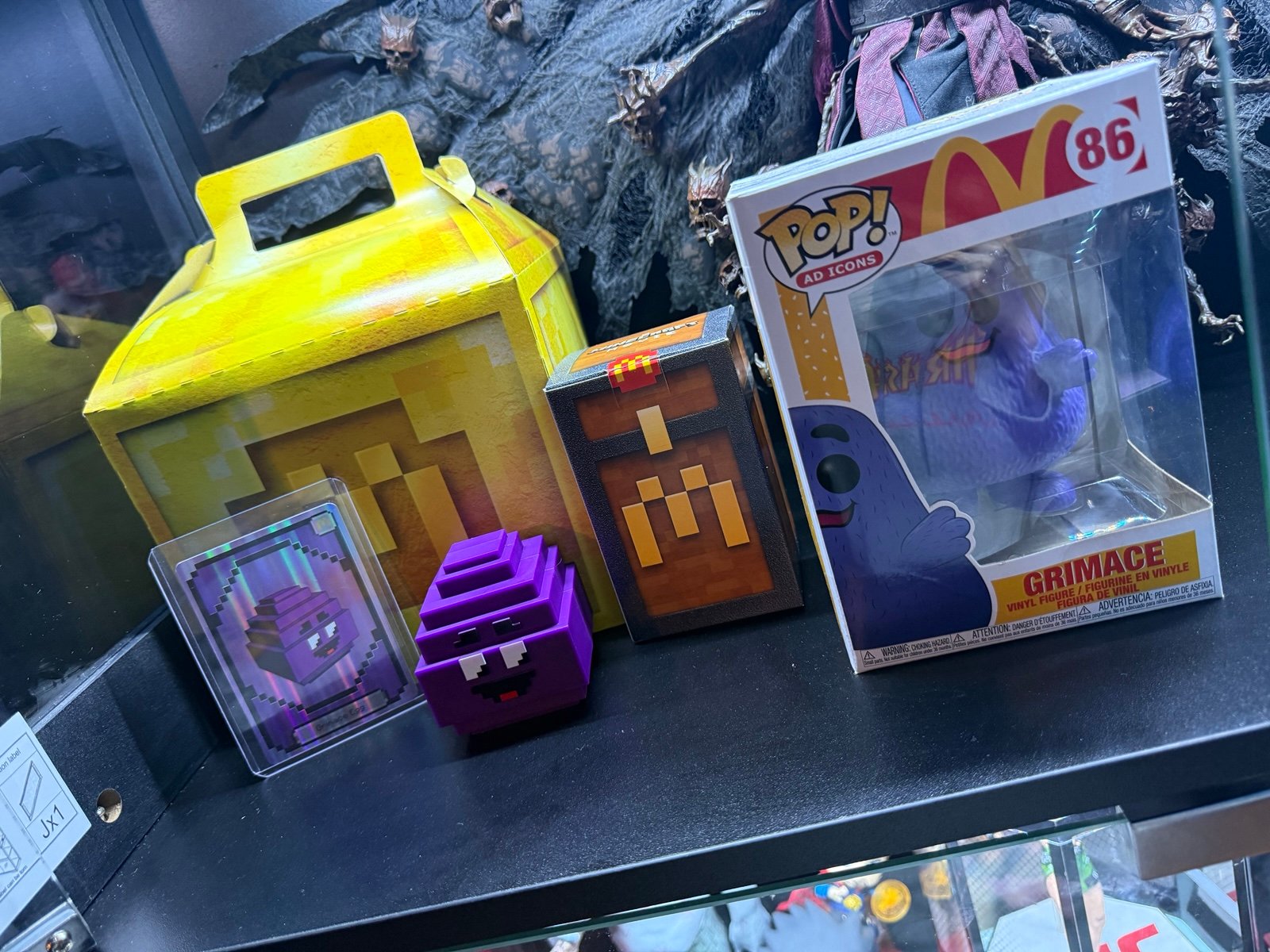Minecraft McDonald’s grimace and Funko pop