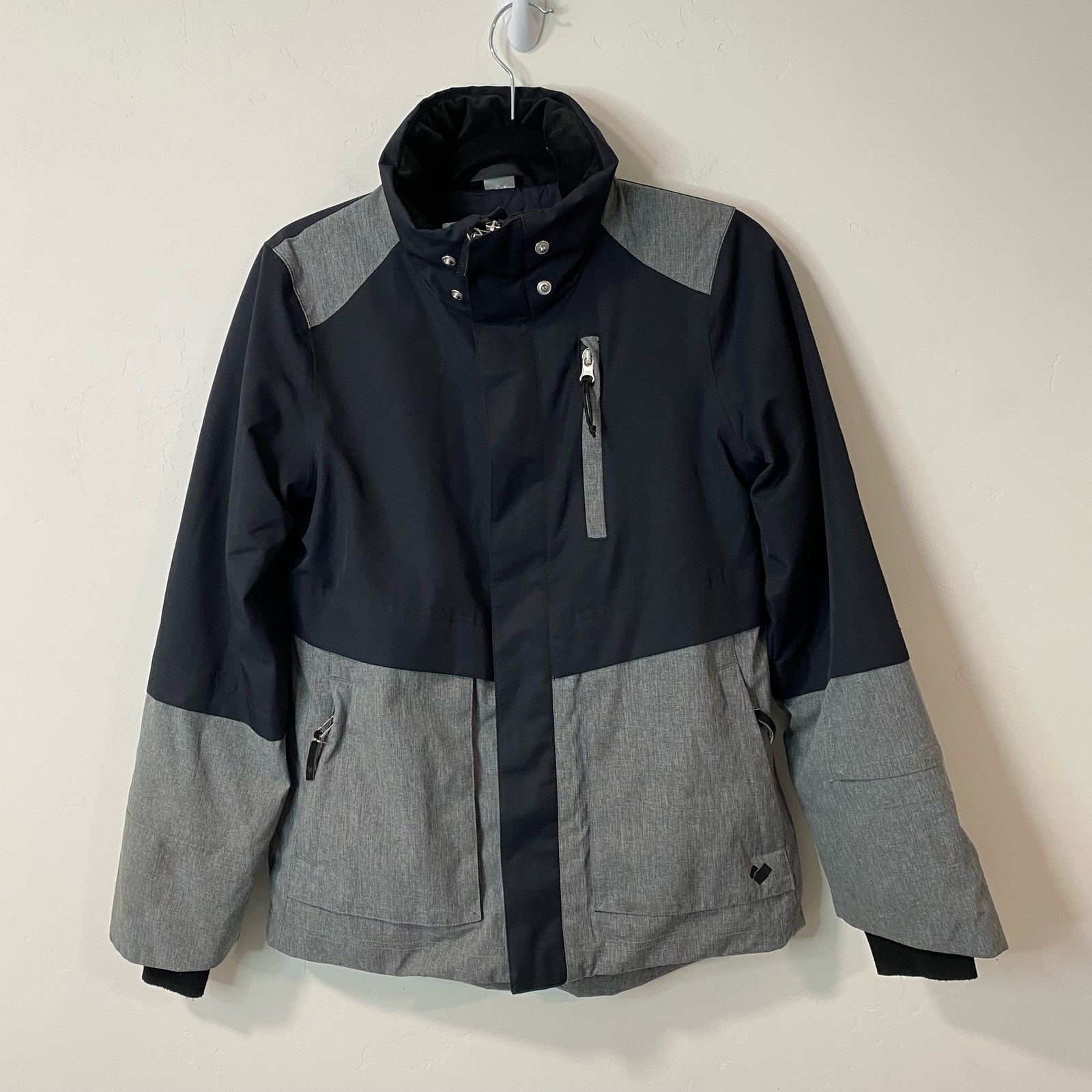 Obermeyer Girl's June Jacket Ski Mountain Snowboard Teen Large Grey Black