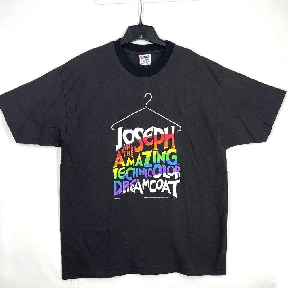 Vtg 90s Single Stitch T-shirt Size XL Joseph and Amazing Technicolor Dreamcoat