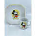 Vintage Mickey Mouse Mug + Dessert Plate Set Walt Disney Productions Japan 7.5