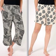 New AnyBody Tall Lush Jersey Set of 2 Pajama Bottoms (Pants and Shorts) Size MT