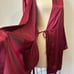 Vintage Y2K VICTORIA'S SECRET Kimono Robe in Burgundy Red