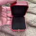 Cartier Red Leather Ring Holder Jewelry Box