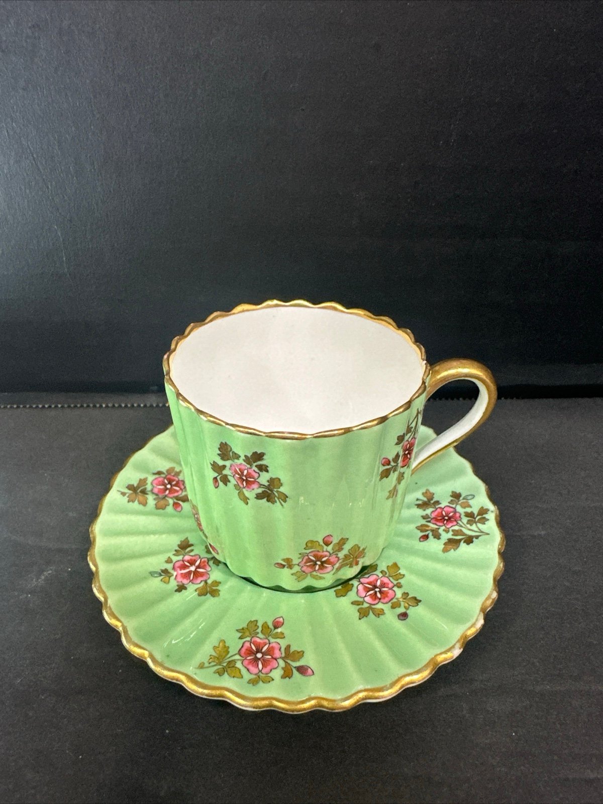 Antique Spode Copeland Bone China Demitasse Cup Saucer 1875-1890