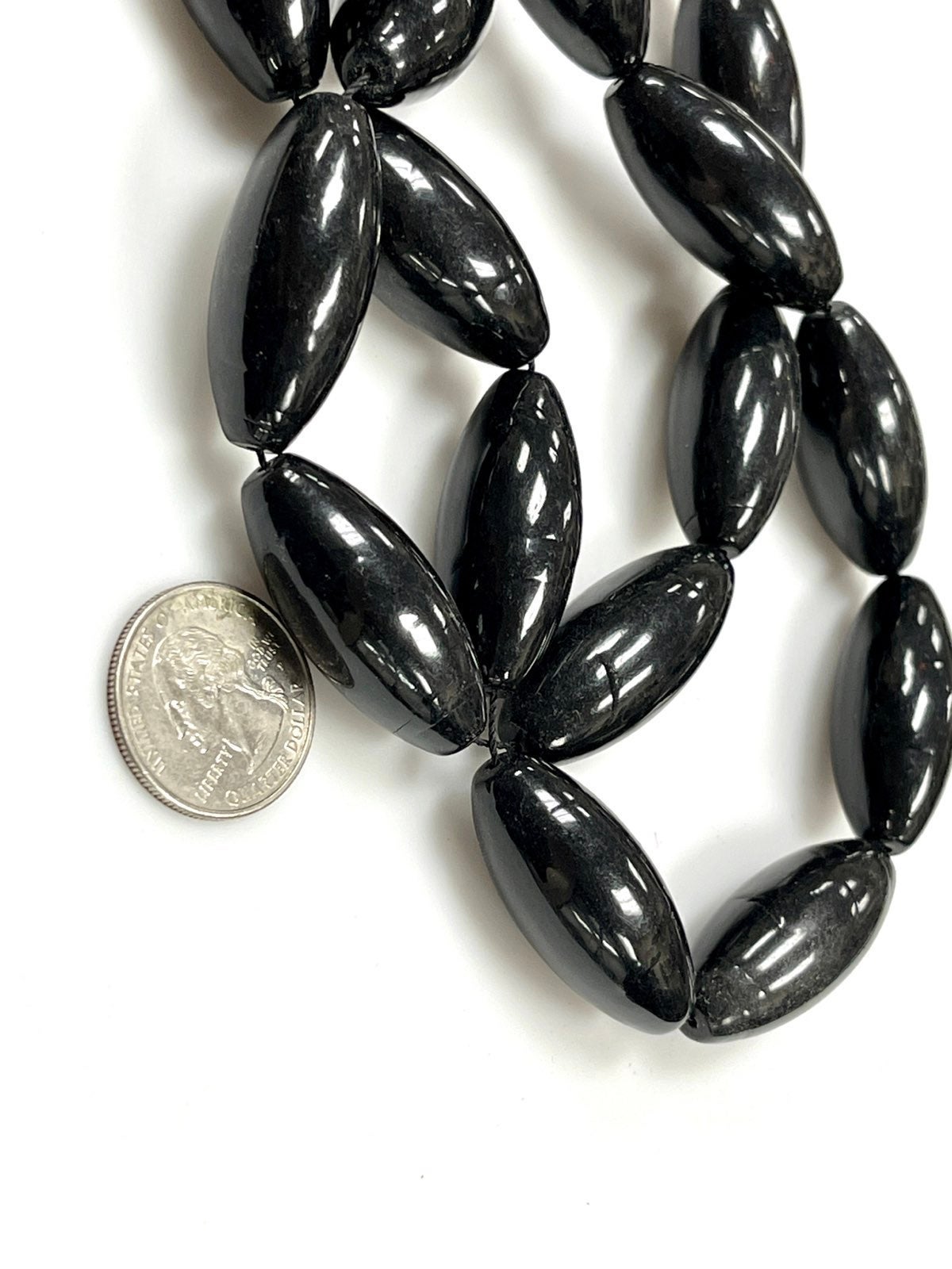 35x15mm large Black Coral Gemstone Beads