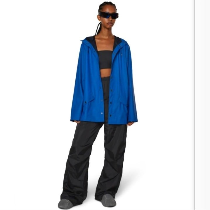 RAINS XL W3 Waves Royal Blue 12010 Rain Jacket *no smell*