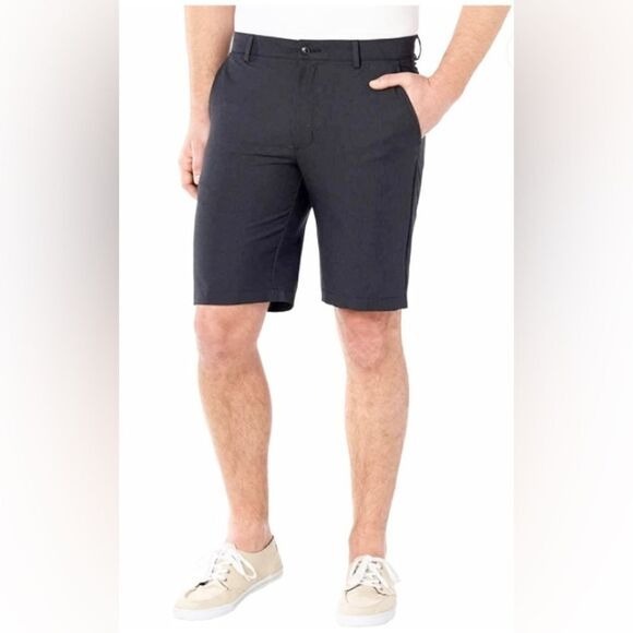 Greg Norman Navy Everbest Golf Casual Flat Front Chinos shorts 36