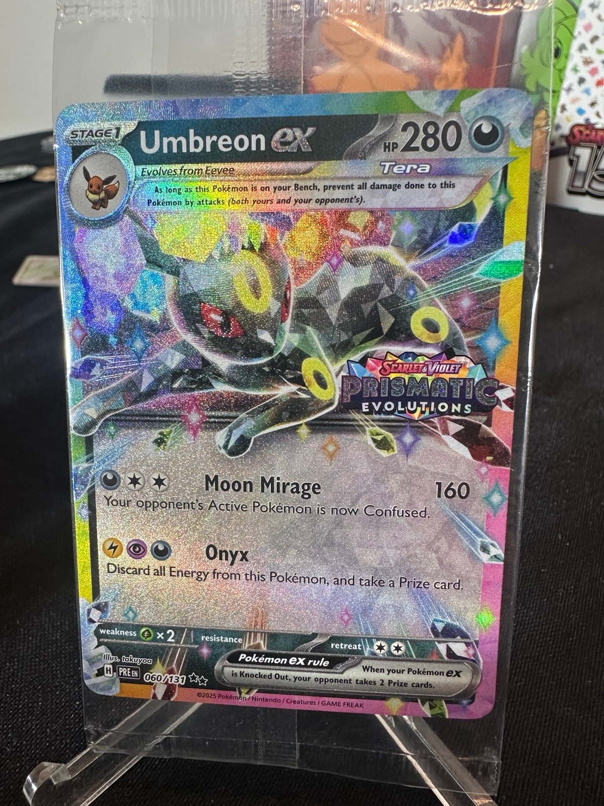 Pokemon Umbreon Ex STAMPED&SEALED Prismatic Evolutions 060/131 MINT