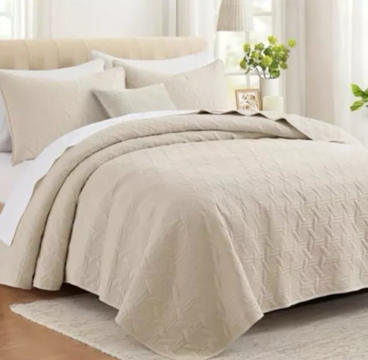 Bedspread Coverlet Set 3-Piece Oversized Bed Cover