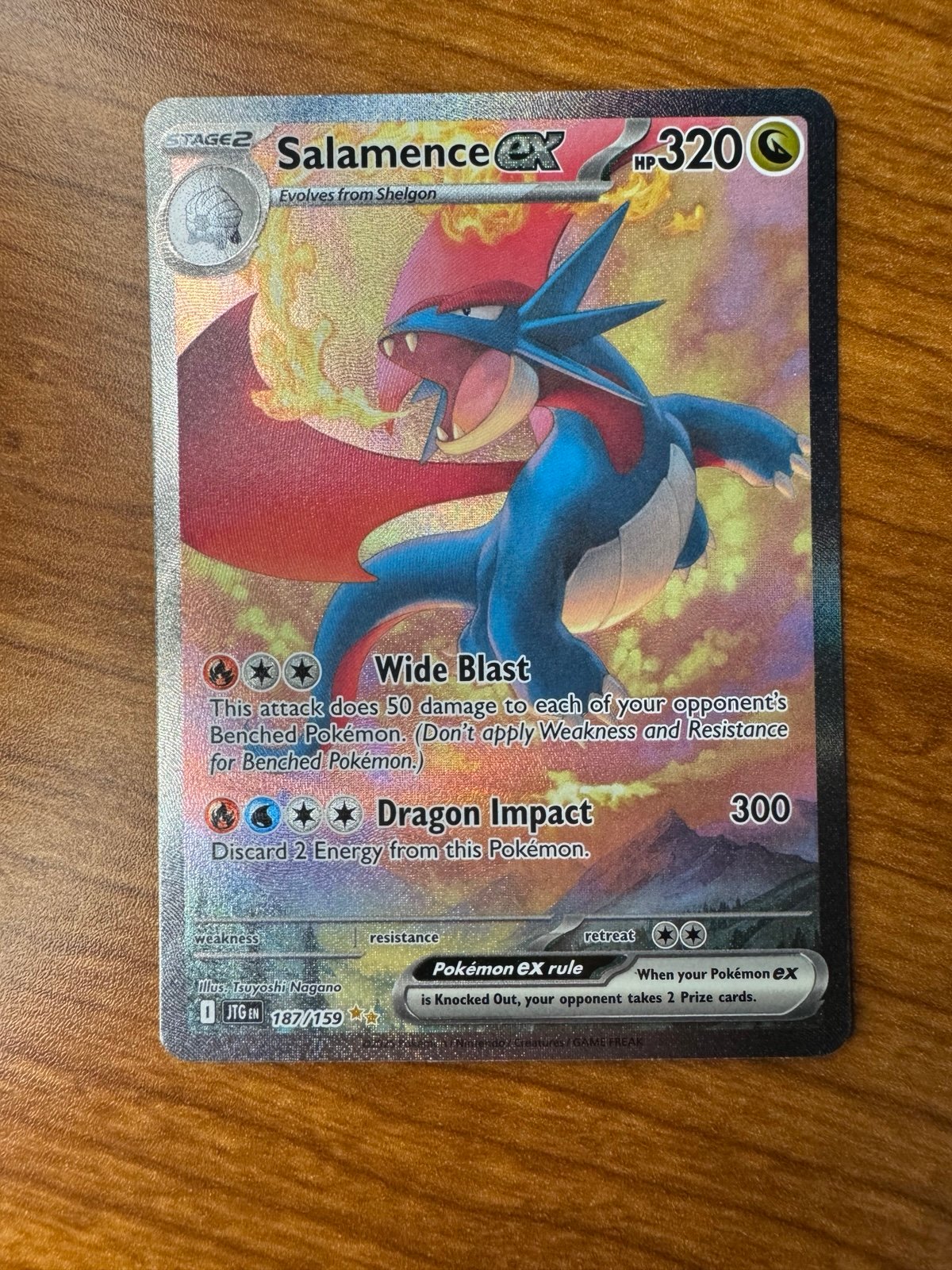 Salamence ex 187/159 Sv09: Journey Together Holo Pokémon Card
