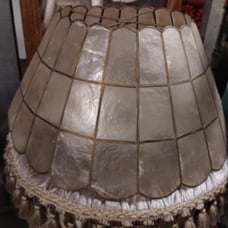 Vintage Capiz shell lampshade