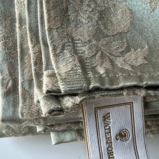 Waterford tablecloth new soft gold green damask oblong 102 x 56