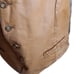 Men's 42 Large Leather Vest Vintage 80's Startown Boho Macho Distress Londontown
