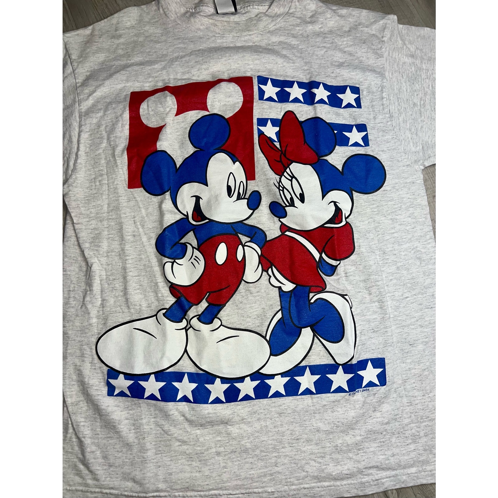 Vintage Jerry leigh Mickey Mouse and Minnie T shirt USA patriot t-shirt size OS