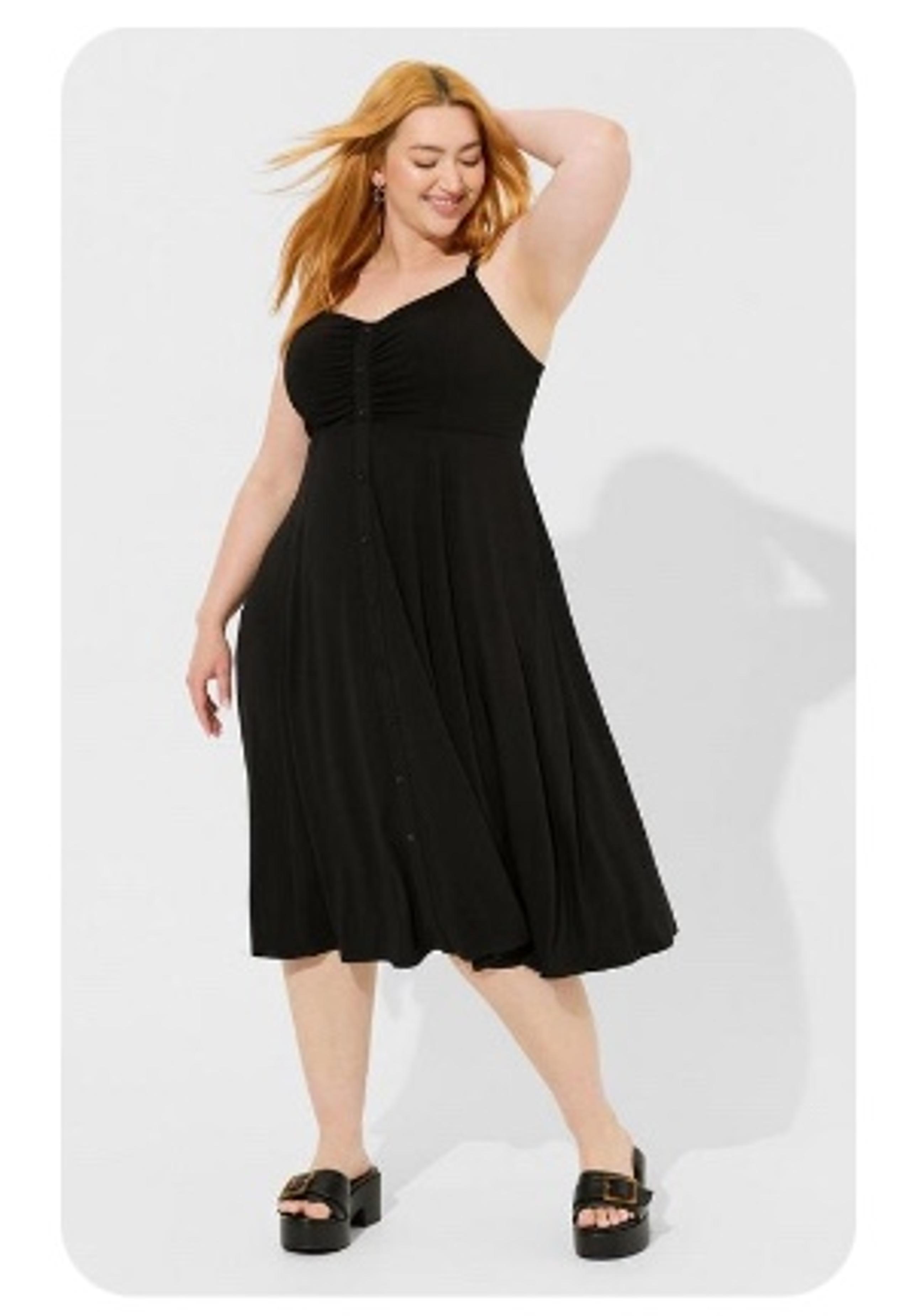 Torrid Women’s Casual Black Button-Down Dress 18/20 Plus Size
