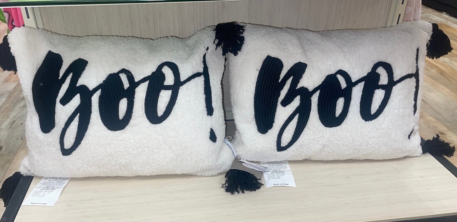 Boo halloween pillows
