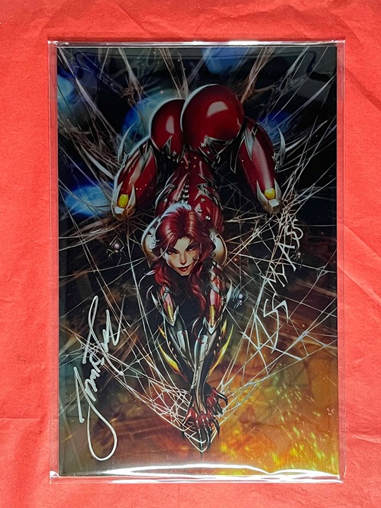 Blood Widow #1 Kiss My A NYCC 2024 VIRGIN METAL Signed by Jamie Tyndall with CO