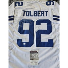 Tony Tolbert Autographed/Signed Jersey JSA COA Dallas Cowboys 3X SB Champ