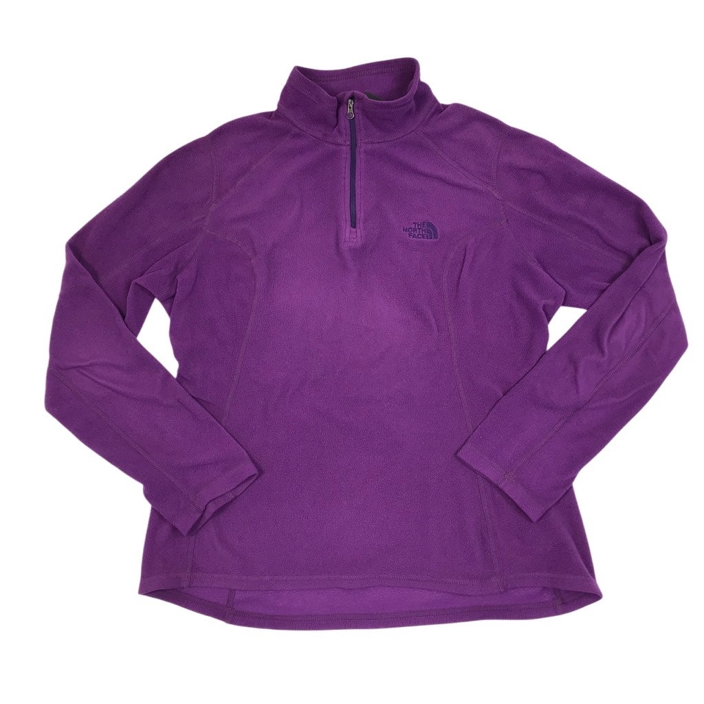 THE NORTH FACE 1/4 Zip Fleece Pullover Women M Purple Outdoor Travel Camping Y2K