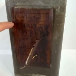 Antique Maple Syrup Tin Can - Kent Ohio 1 gallon
