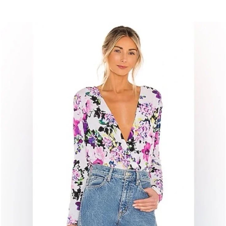 BCBGeneration Floral Bodysuit