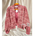 Free People Rosalina NWT Pink Floral Print Tie Front Jacket Medium