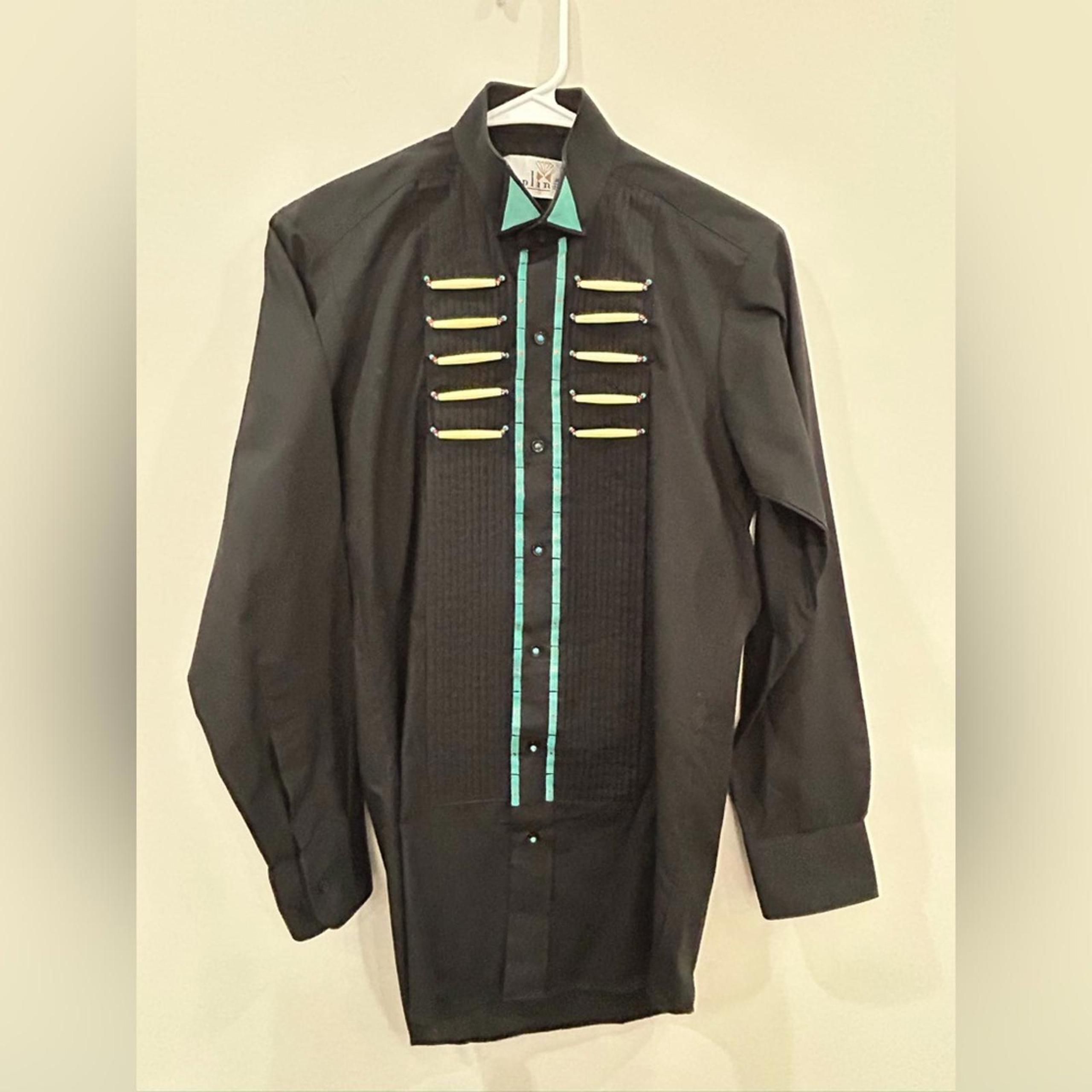 Chaplin VINTAGE Dress Shirt with Decorative Stripes XS.