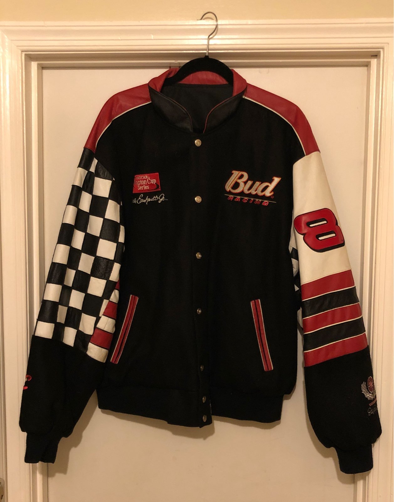 Dale Earnhardt Jr. leather NASCAR jacket