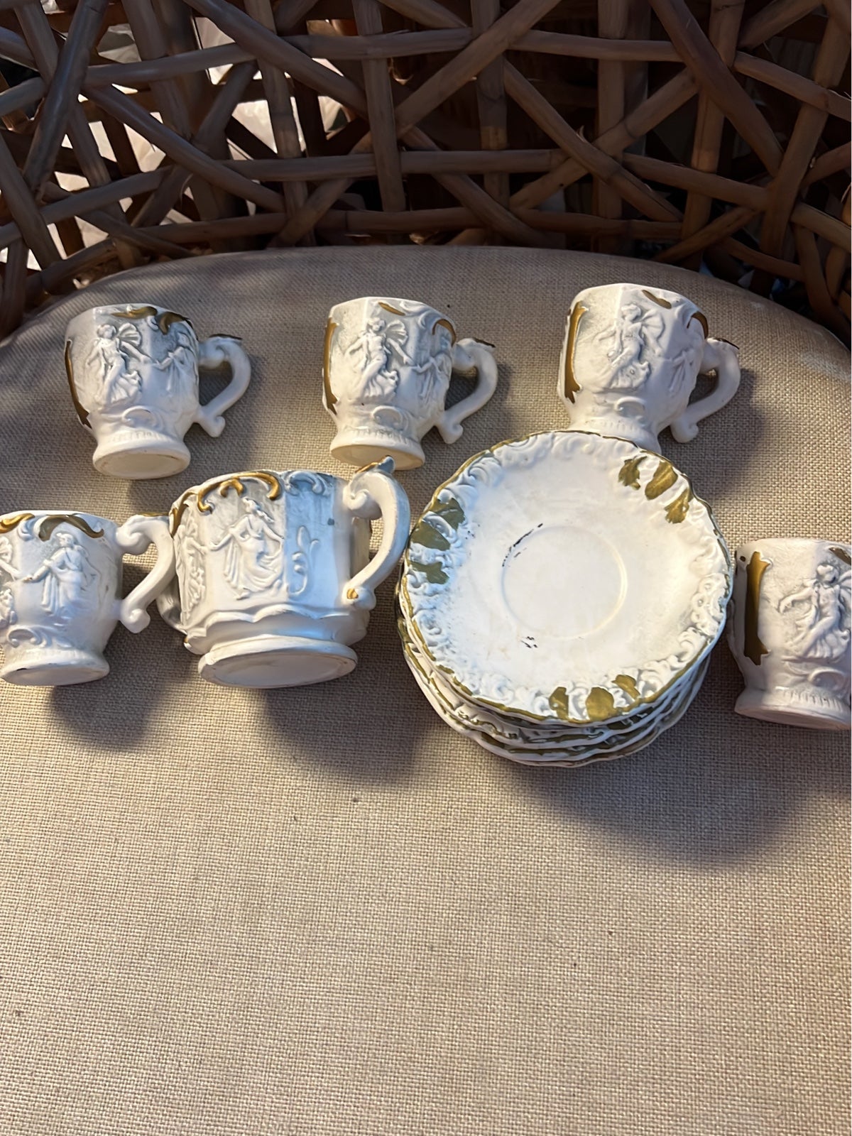 Antique Japan Tea Set 11 pieces.Unique