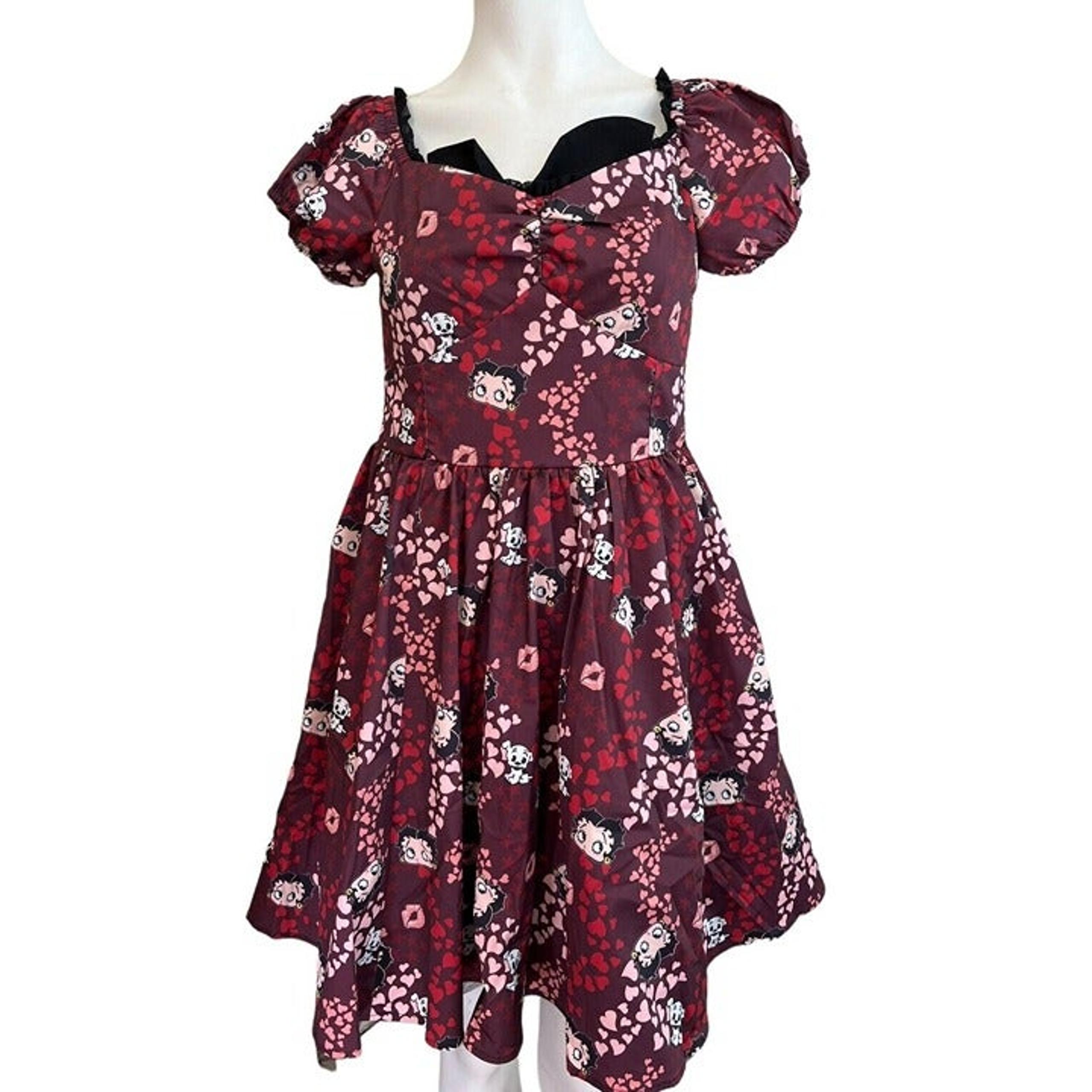 Unique Vintage BETTY BOOP Small 50s Pin Up Rockabilly 50's Swing Dress Tulle NWT