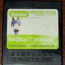 Rare! Official OEM Nintendo Gamecube Animal Crossing Memory Card 59 Black / Red