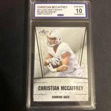 Christian McCaffrey 2017 Leaf Draft Rookie #01 Silver Special, CCG Gem Mint 10
