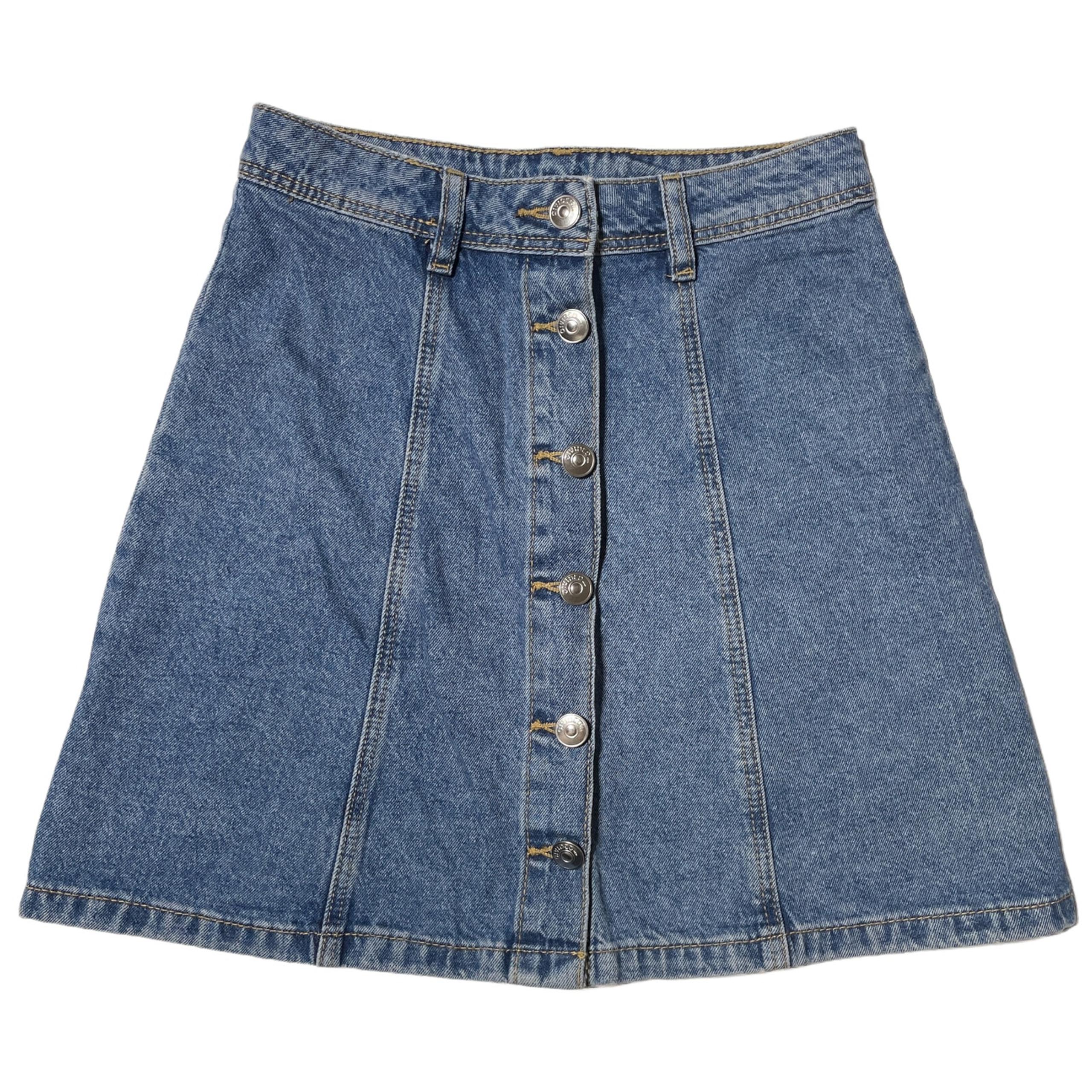H&M Divided Mini Skirt Women's Size 0 Denim High Waist Y2K Jean