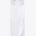NWT ZARA RHINESTONE CORSET MIDI DRESS ~ Sz XS ~ OYSTER WHITE ~ Side Zip