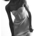 NWT ZARA RHINESTONE CORSET MIDI DRESS ~ Sz XS ~ OYSTER WHITE ~ Side Zip