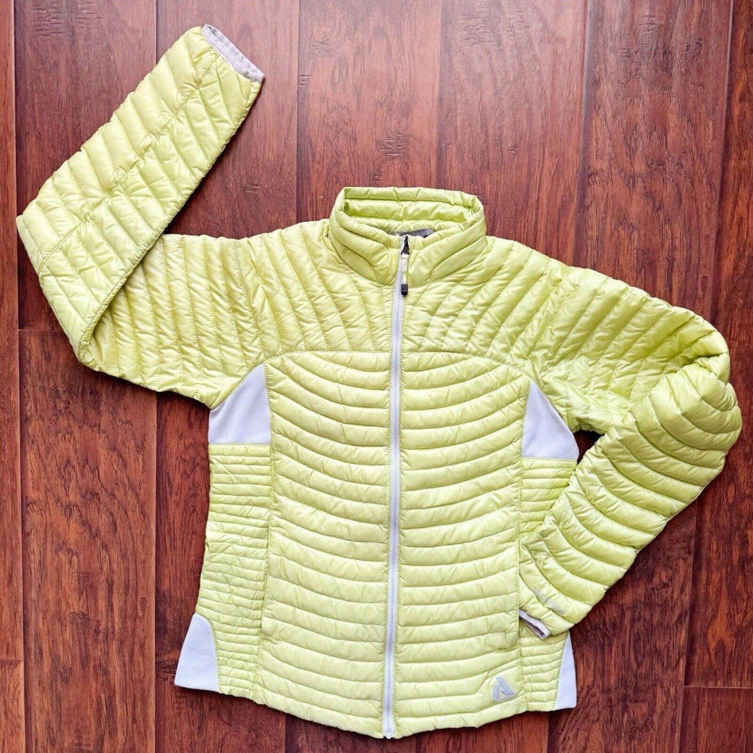 Eddie Bauer First Ascent Down Jacket Womens Small Citron Green EB800 Outdoors