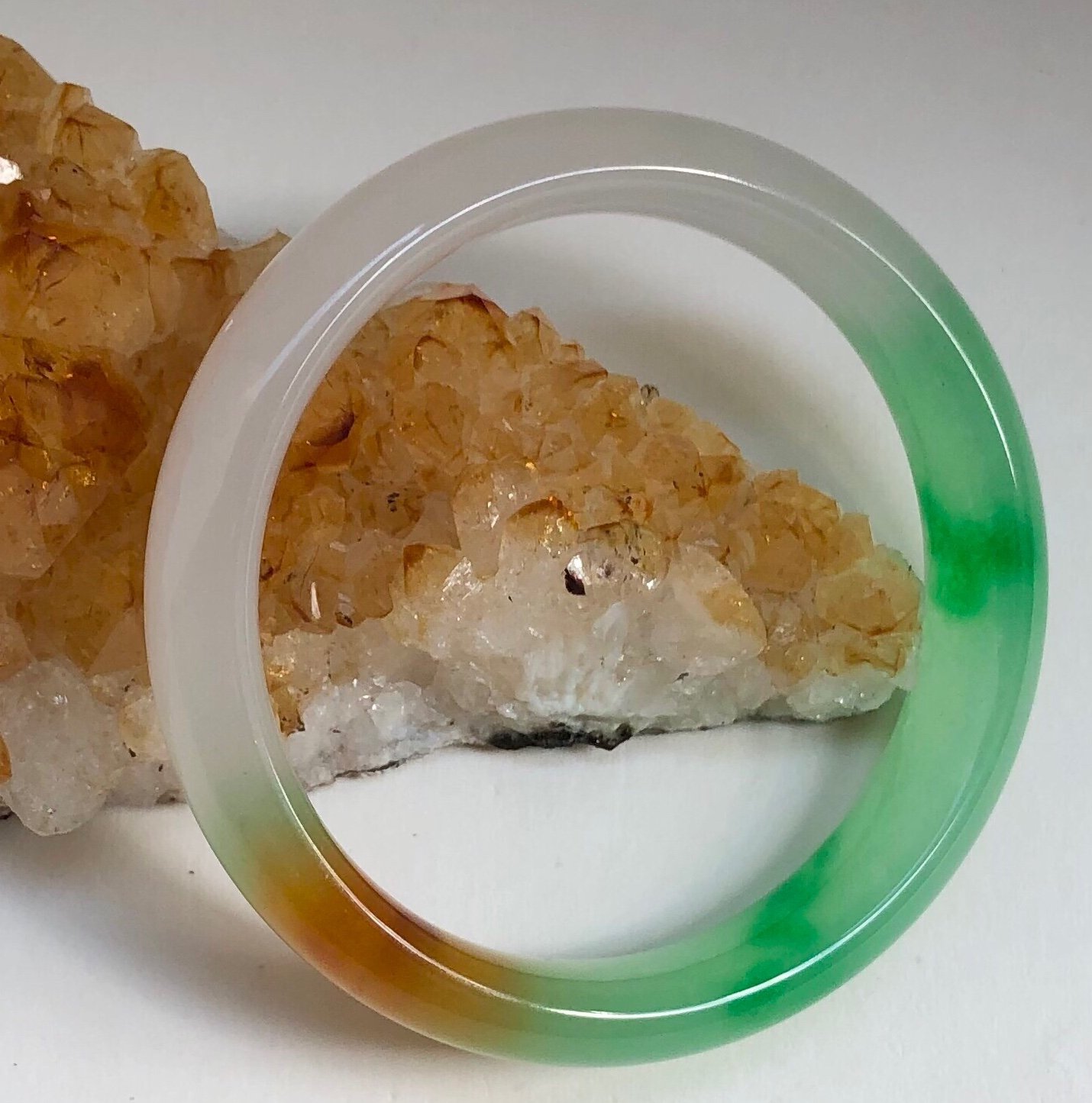 New AAA+ Natural Genuine Handmade Chinese Jade 60mm Bangle Bracelet
